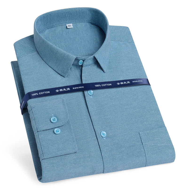 Oxford Cotton Casual Shirt Business - เสื้อเชิ้ต11XL 10XL ผ้าฝ้ายแท้คุณภาพ9XL สำหรับผู้ชาย, เสื้อเชิ้ตลำลองแขนยาวนุ่มมาตรฐาน