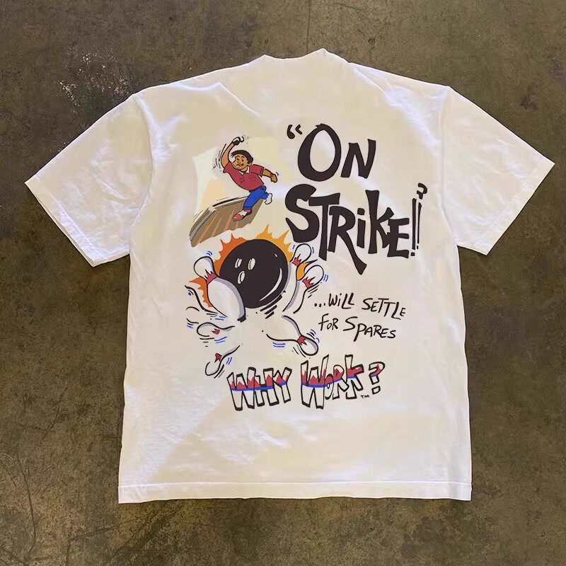Short Sleeve Bowling Shirt Retro - ทำไมต้องมีเสื้อยืดคอกลมพิมพ์ลายโบว์ลิ่งสไตล์อเมริกันเรโทรแขนสั้นสำหรับผู้ชายและผู้หญิงสำหรับคู่รัก