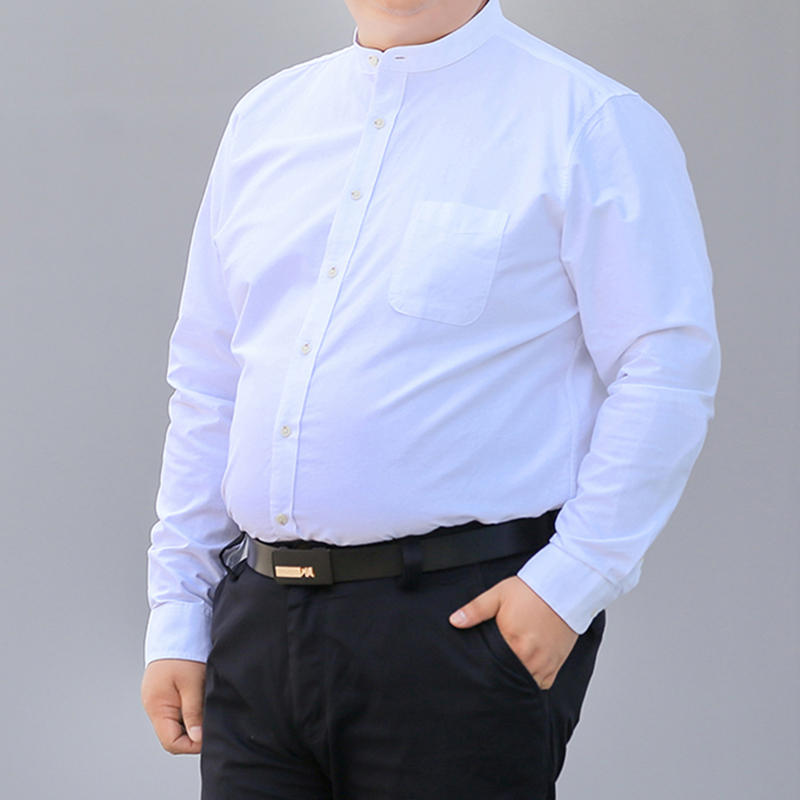 Mandarin Collar Formal Shirt Slim Fit - เสื้อเชิ้ตเกาหลีใหม่ ฤดูใบไม้ร่วง ไซส์ S-10XL ปี 2026