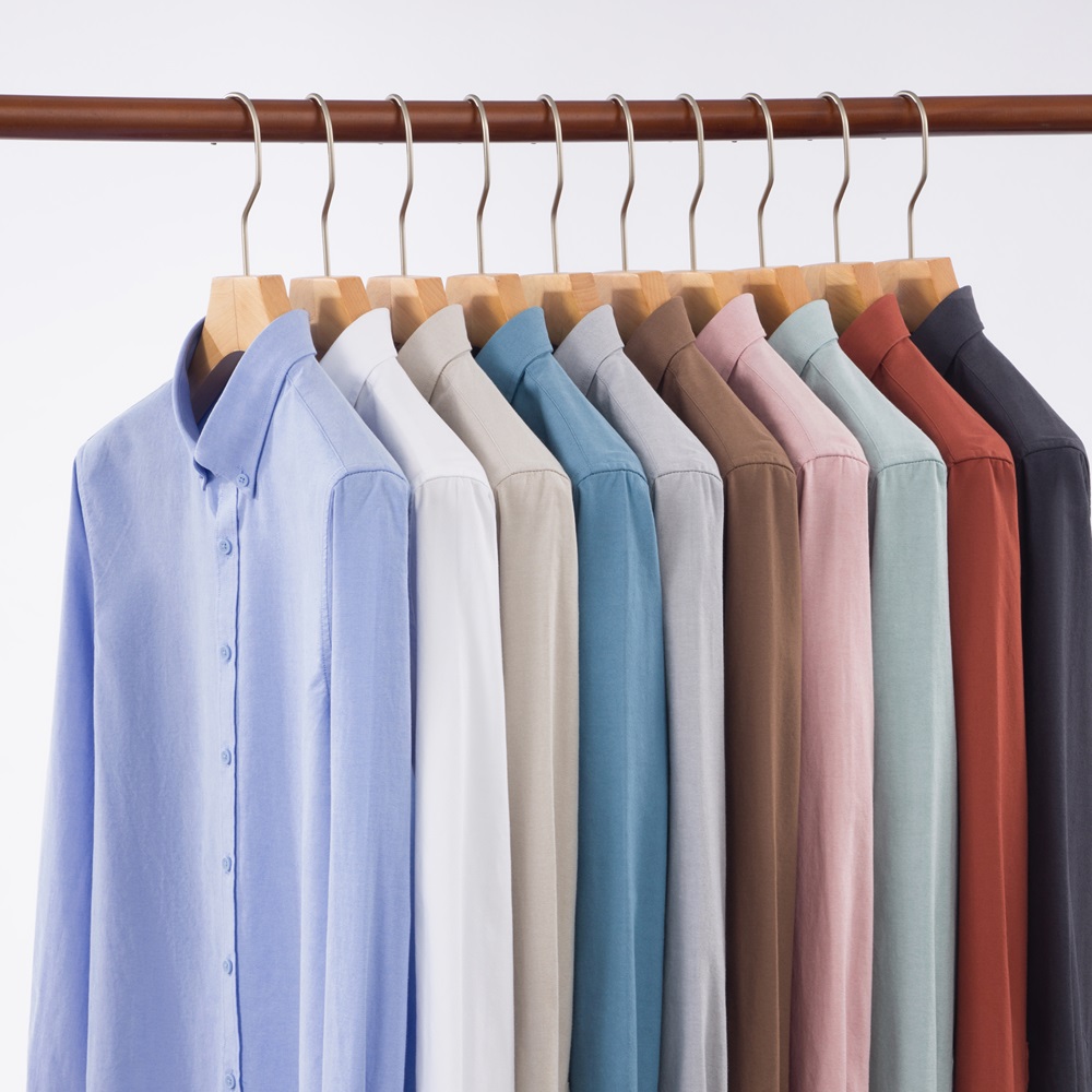 Mandarin Collar Formal Shirt Slim Fit - เสื้อเชิ้ตอ๊อกซ์ฟอร์ดผู้ชายปี 2026 รุ่นใหม่ ผ้าฝ้าย 100% ระบายอากาศได้ดี