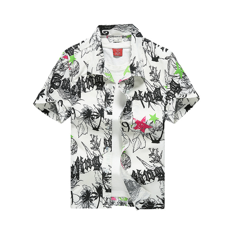 ฤดูร้อน Mens Hawaiian Casual C - Vintage Hawaiian Floral Shirt บทวิจารณ์และราคา