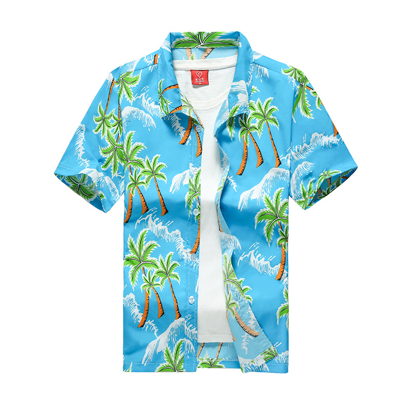 ฤดูร้อน Mens Hawaiian Casual C - Vintage Hawaiian Floral Shirt บทวิจารณ์และราคา