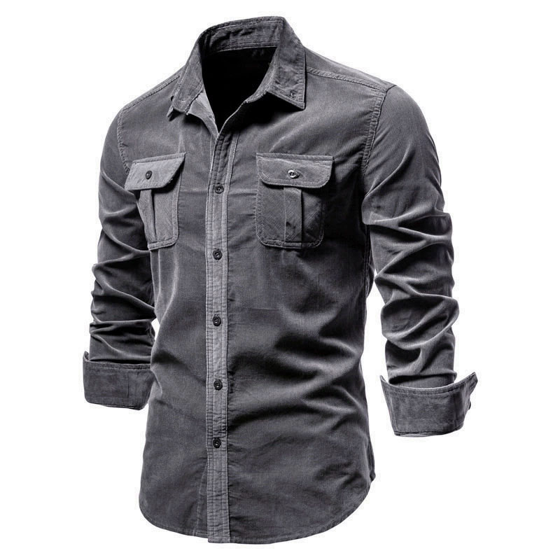 เสื้อแจ็คเก็ตเชิ้ตผ้าลูกฟูกผู้ - Corduroy Button Up Shirt Men บทวิจารณ์และราคา