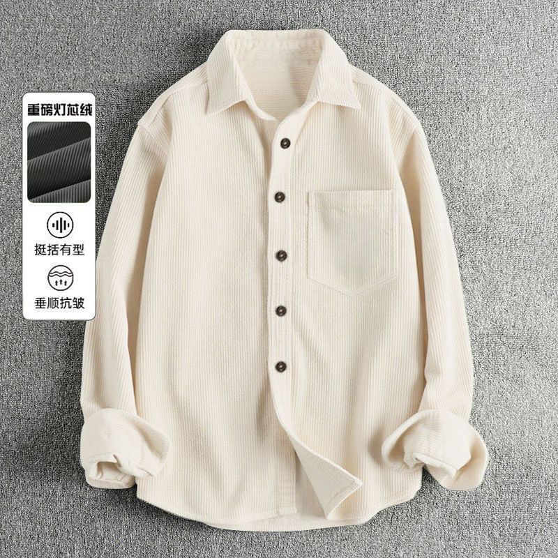 เสื้อเชิ้ตแขนยาวผ้าลูกฟูกสำหรั - Corduroy Button Up Shirt Men บทวิจารณ์และราคา