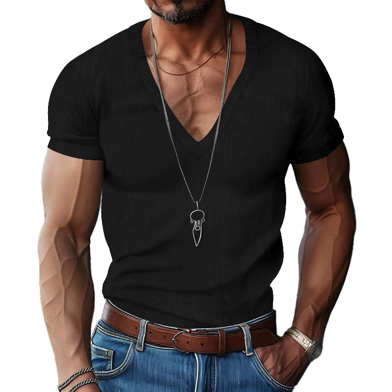เสื้อยืดคอวีผู้ชายผ้าคอร์ดูรอย - Corduroy Button Up Shirt Men บทวิจารณ์และราคา