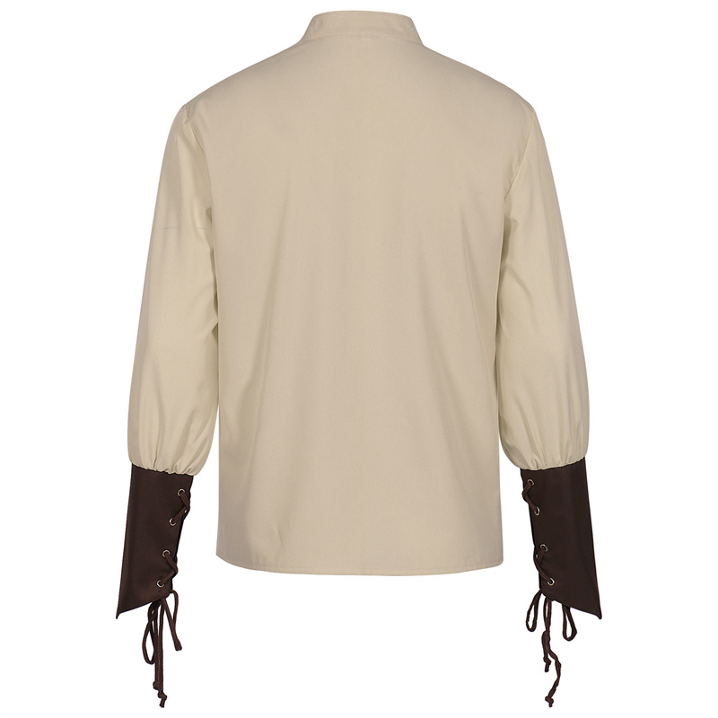เสื้อเชิ้ตโจรสลัดยุคกลางสำหรับ - Medieval Gothic Lace Up Pirate Shirt บทวิจารณ์และราคา