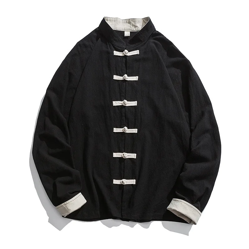 2020ใหม่ Kimono เสื้อผู้ชายเสื - Mens Linen Shirt Long Sleeve บทวิจารณ์และราคา