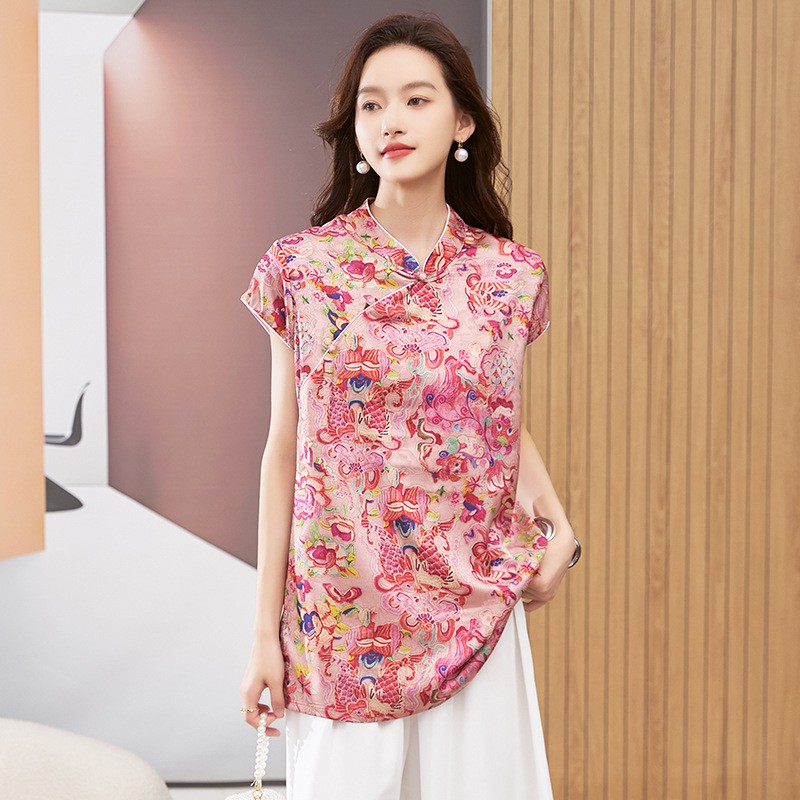 เสื้อผู้หญิง แขนสั้น คอกลม เสื - Shirts บทวิจารณ์และราคา