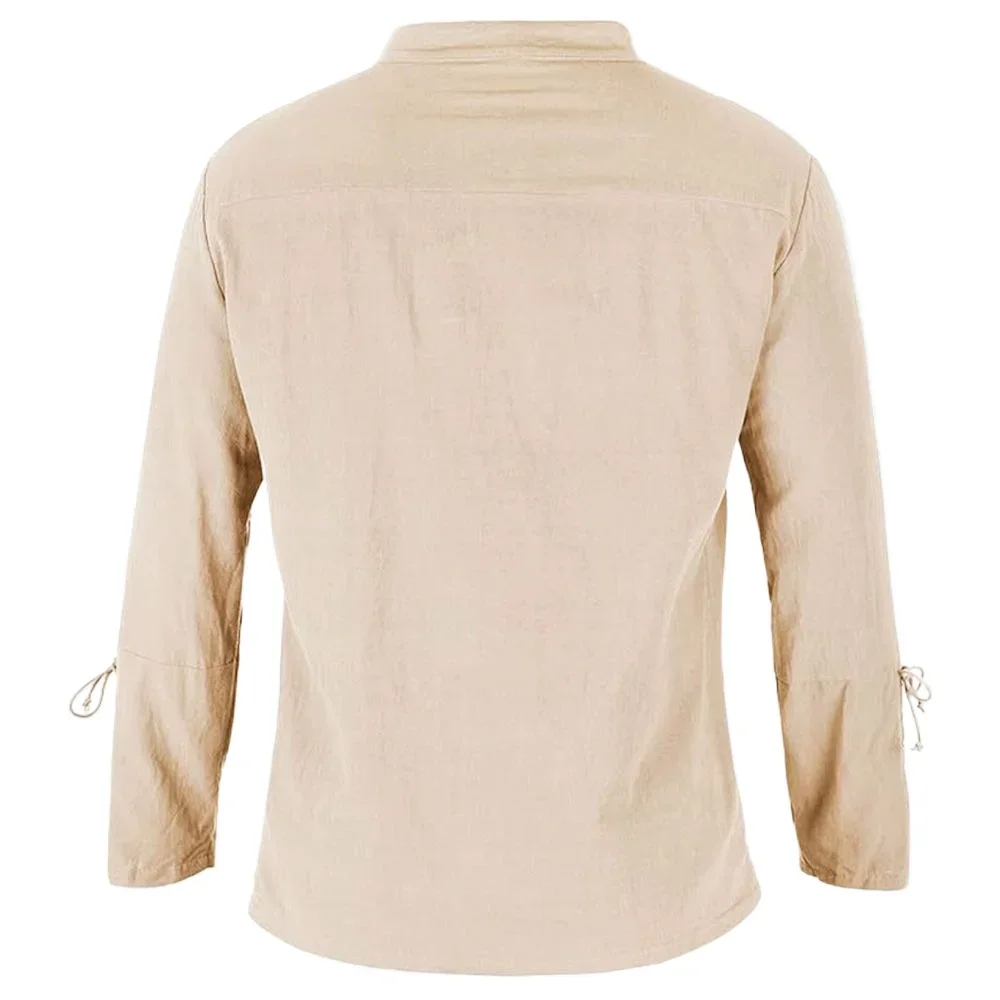 เสื้อเชิ้ตแขนยาวผูกเชือกคอวีสำ - Medieval Gothic Lace Up Pirate Shirt บทวิจารณ์และราคา
