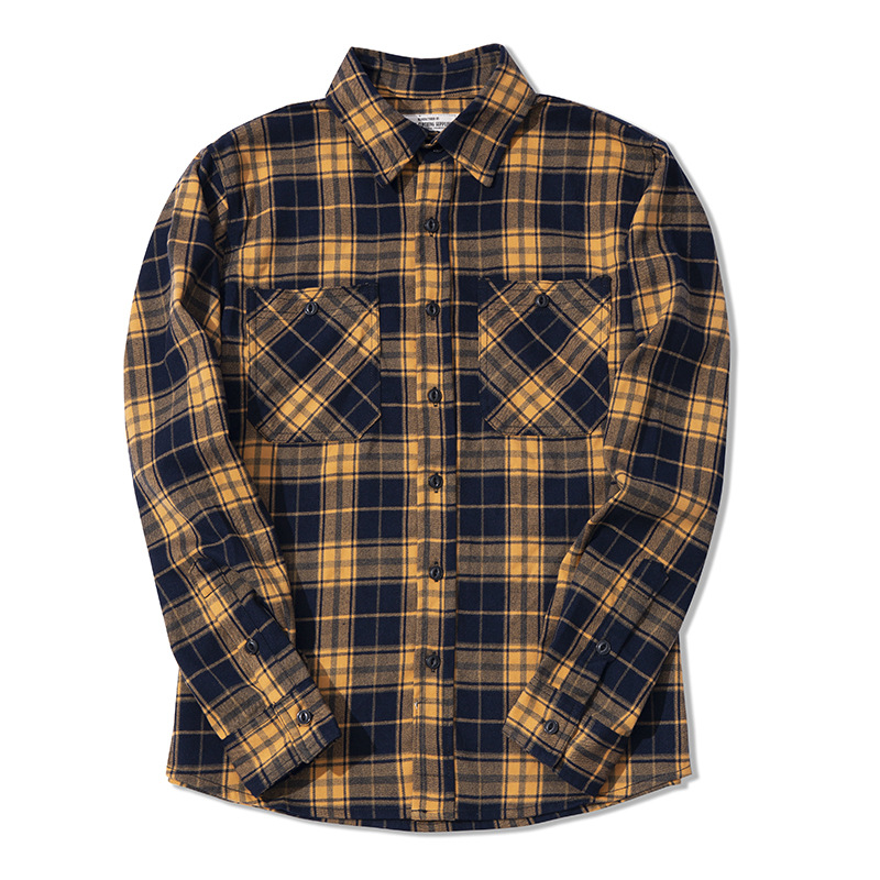 เสื้อเชิ้ตแฟลนเนลผู้ชายสไตล์คล - Flannel Plaid Shirt Heavy Weight บทวิจารณ์และราคา
