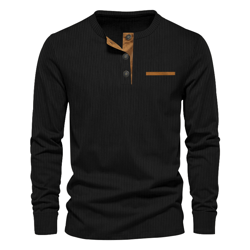 เสื้อยืดแขนยาวผู้ชายใหม่ฤดูใบไ - Corduroy Button Up Shirt Men บทวิจารณ์และราคา