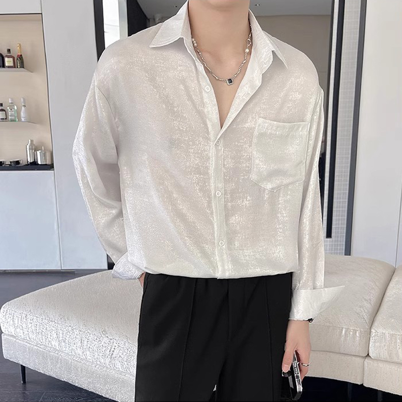 เซ็กซี่ผ้าไหมซาตินเสื้อสําหรับ - Mens Satin Silk Dress Shirt บทวิจารณ์และราคา