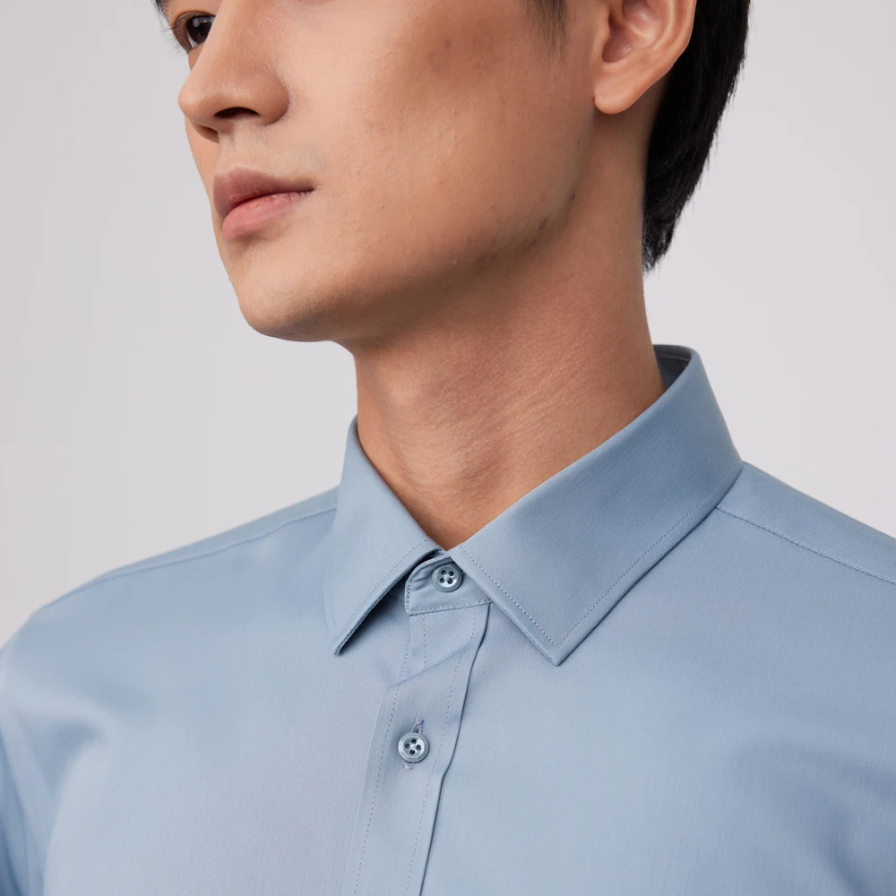 เสื้อเชิ้ตผู้ชายแบบไม่ต้องรีด  - Breathable Bamboo Fiber Shirt Non Iron บทวิจารณ์และราคา