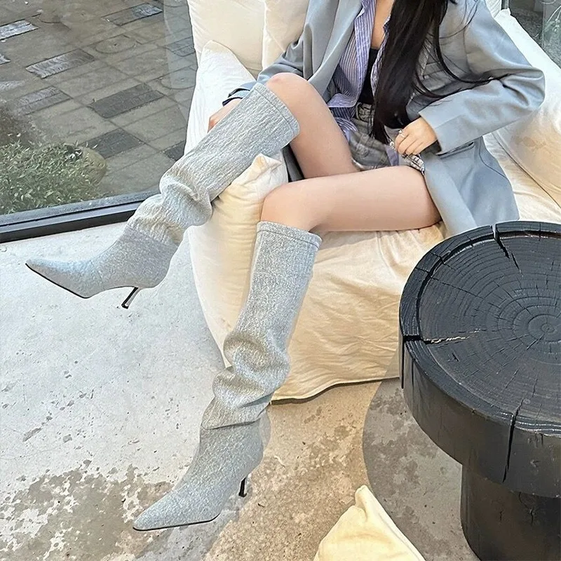 รองเท้าบูททรงสูงแบบพับได้เหนือ - Jeans บทวิจารณ์และราคา