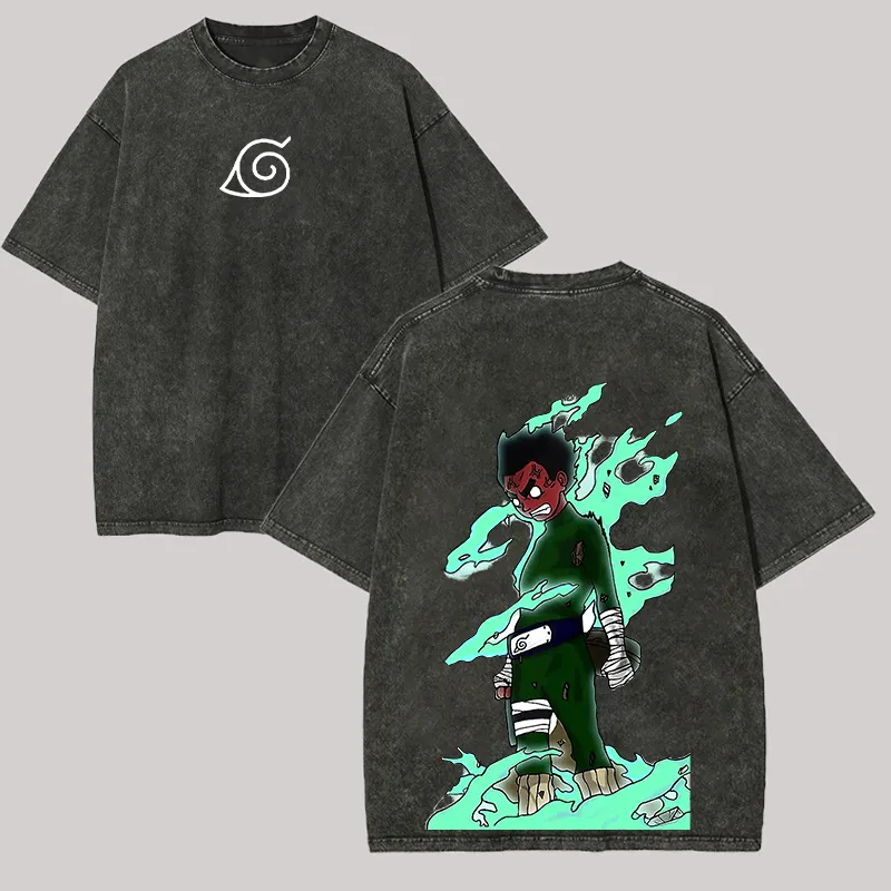 เสื้อยืด Rock Lee Eight Gates  - Acid Wash Vintage Graphic T Shirt บทวิจารณ์และราคา