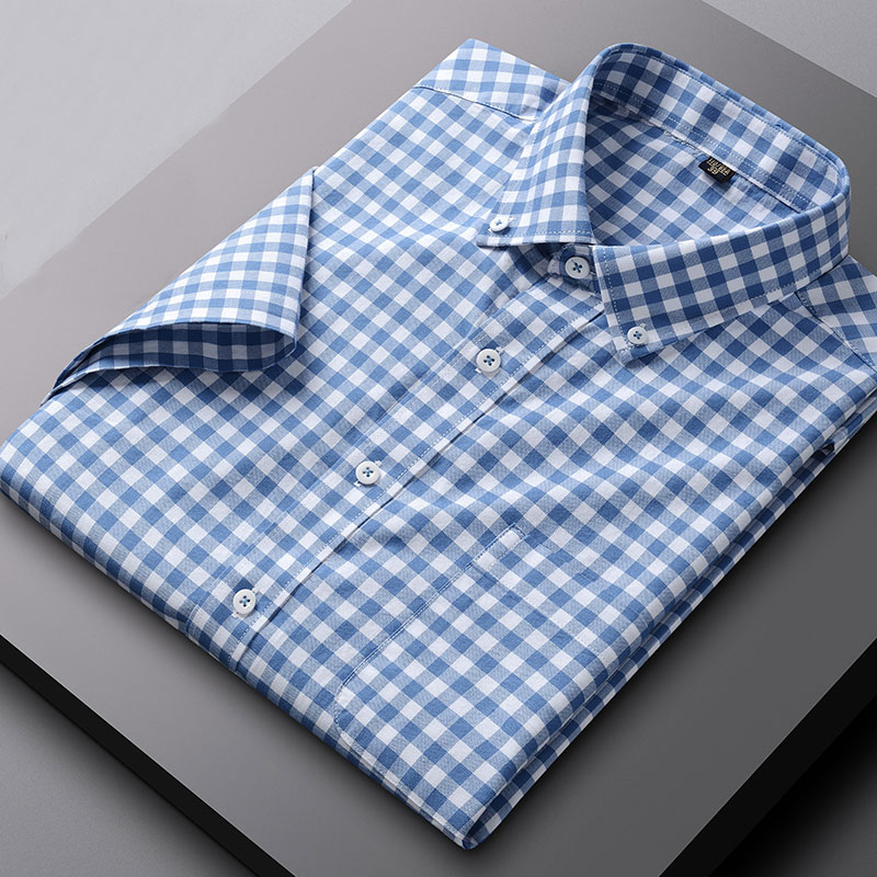 เสื้อเชิ้ตลายสก๊อตลำลองธุรกิจผ - Oxford Cotton Casual Shirt Business บทวิจารณ์และราคา