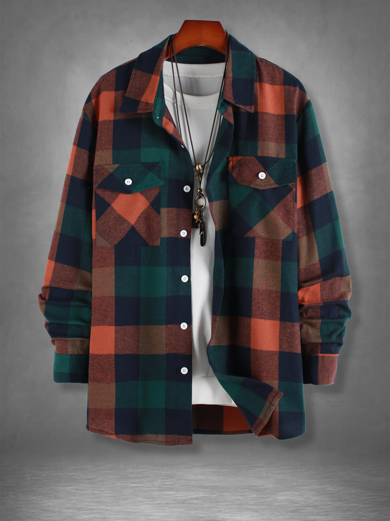 เสื้อเชิ้ตผ้าสักหลาดลายสก็อตสี - Jackets บทวิจารณ์และราคา