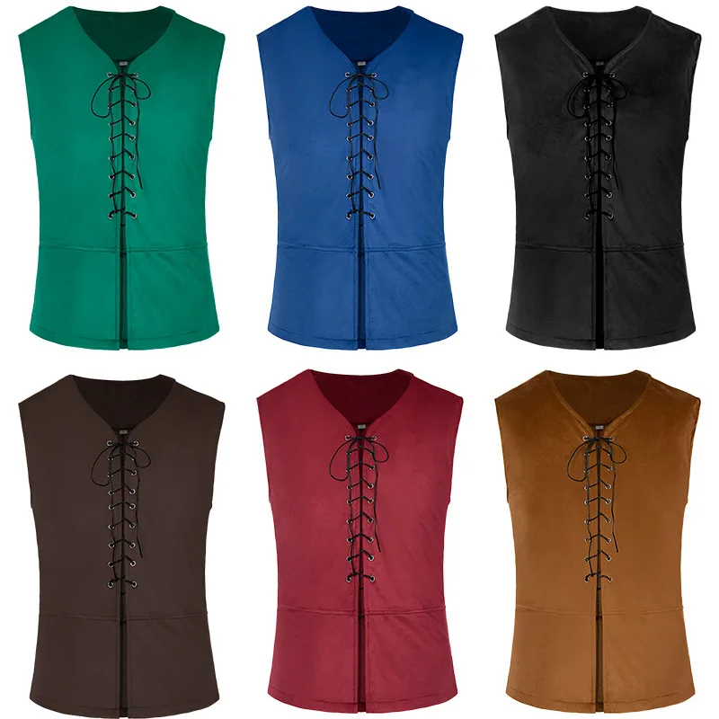เสื้อสไตล์ยุคกลาง โกธิค สเตนพั - Medieval Gothic Lace Up Pirate Shirt บทวิจารณ์และราคา