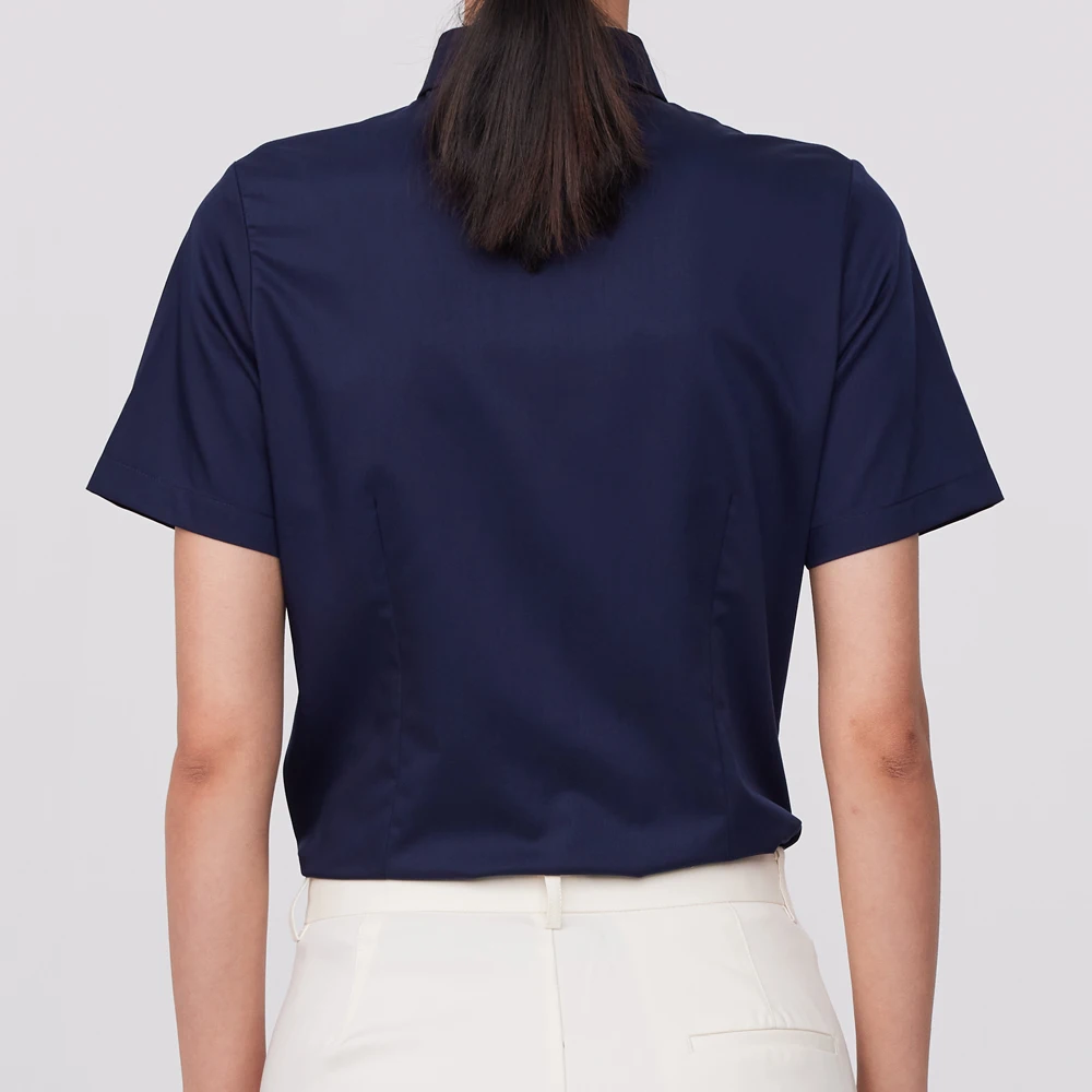 เสื้อเชิ้ตแขนสั้นผู้หญิง ผ้าไม - Breathable Bamboo Fiber Shirt Non Iron บทวิจารณ์และราคา