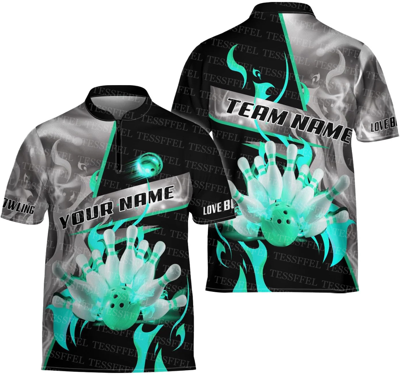 ชื่อที่กำหนดเองกราฟฟิตี้เปลวไฟ - Short Sleeve Bowling Shirt Retro บทวิจารณ์และราคา