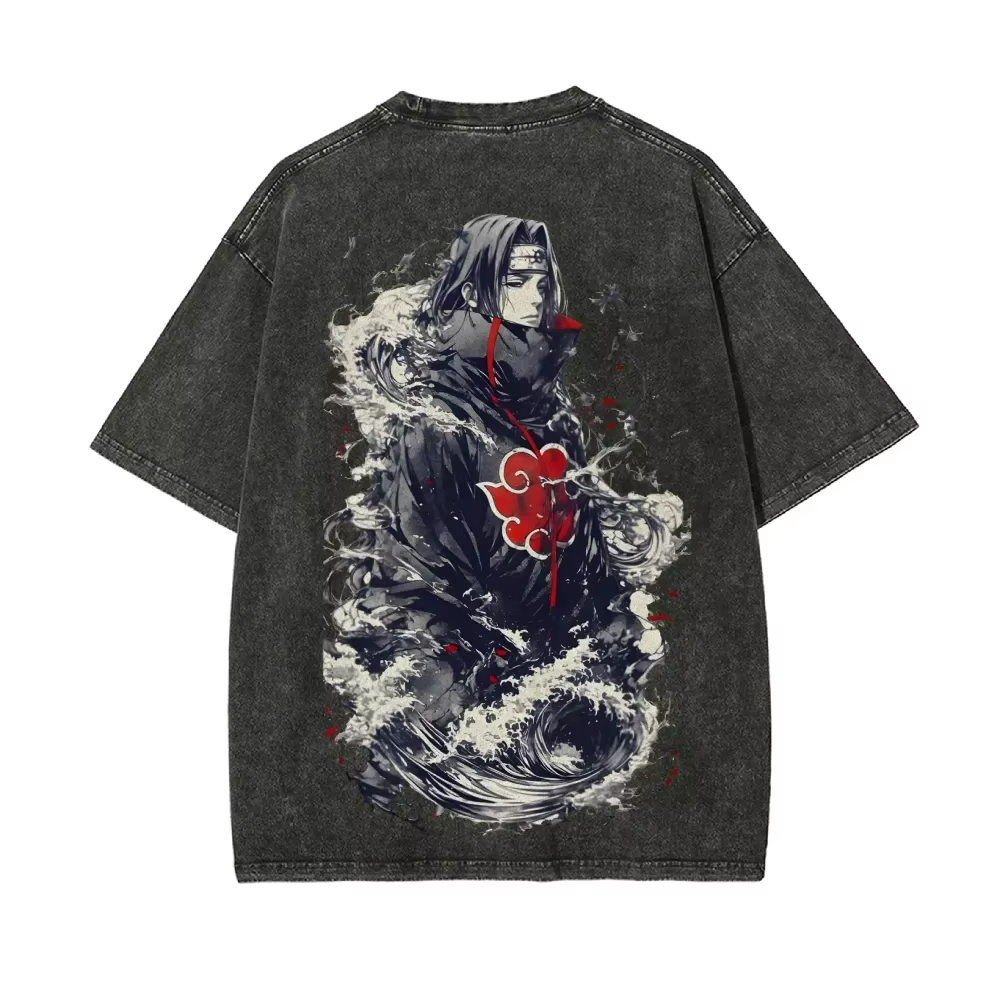 เสื้อยืด Naruto Itachi Uchiha  - Acid Wash Vintage Graphic T Shirt บทวิจารณ์และราคา
