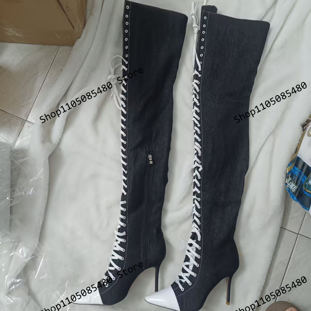 รองเท้าบูทส้นสูงปลายแหลมสำหรับ - Jeans บทวิจารณ์และราคา