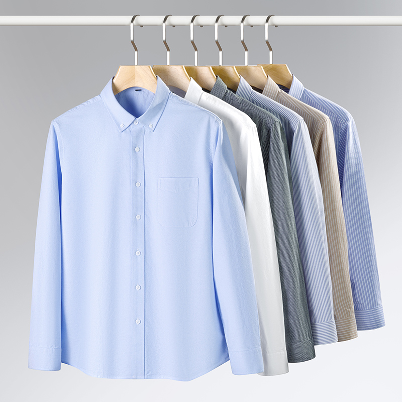 ฤดูใบไม้ผลิใหม่ผู้ชาย Oxford เ - Oxford Cotton Casual Shirt Business บทวิจารณ์และราคา
