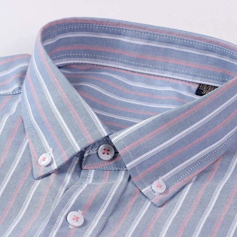 เสื้อเชิ้ตผู้ชายแขนยาวทรงสลิมฟ - Oxford Cotton Casual Shirt Business บทวิจารณ์และราคา