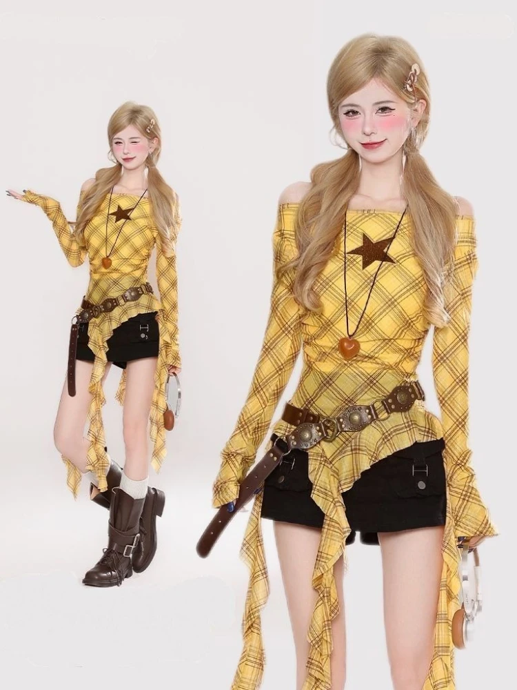 เสื้อยืดวินเทจลายสก๊อต Y2K สำห - T-Shirts บทวิจารณ์และราคา