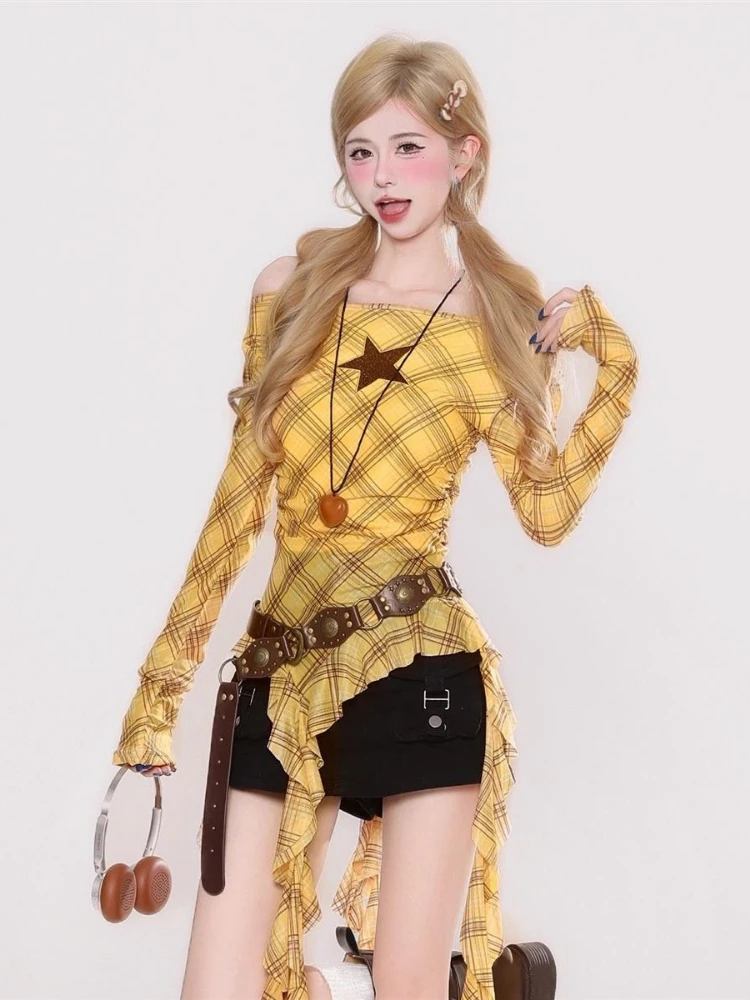 เสื้อยืดวินเทจลายสก๊อต Y2K สำห - T-Shirts บทวิจารณ์และราคา
