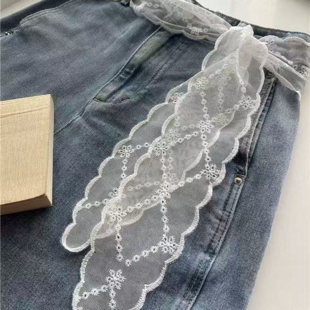 เข็มขัดลูกไม้สีขาวหวานสำหรับผู - Jeans บทวิจารณ์และราคา
