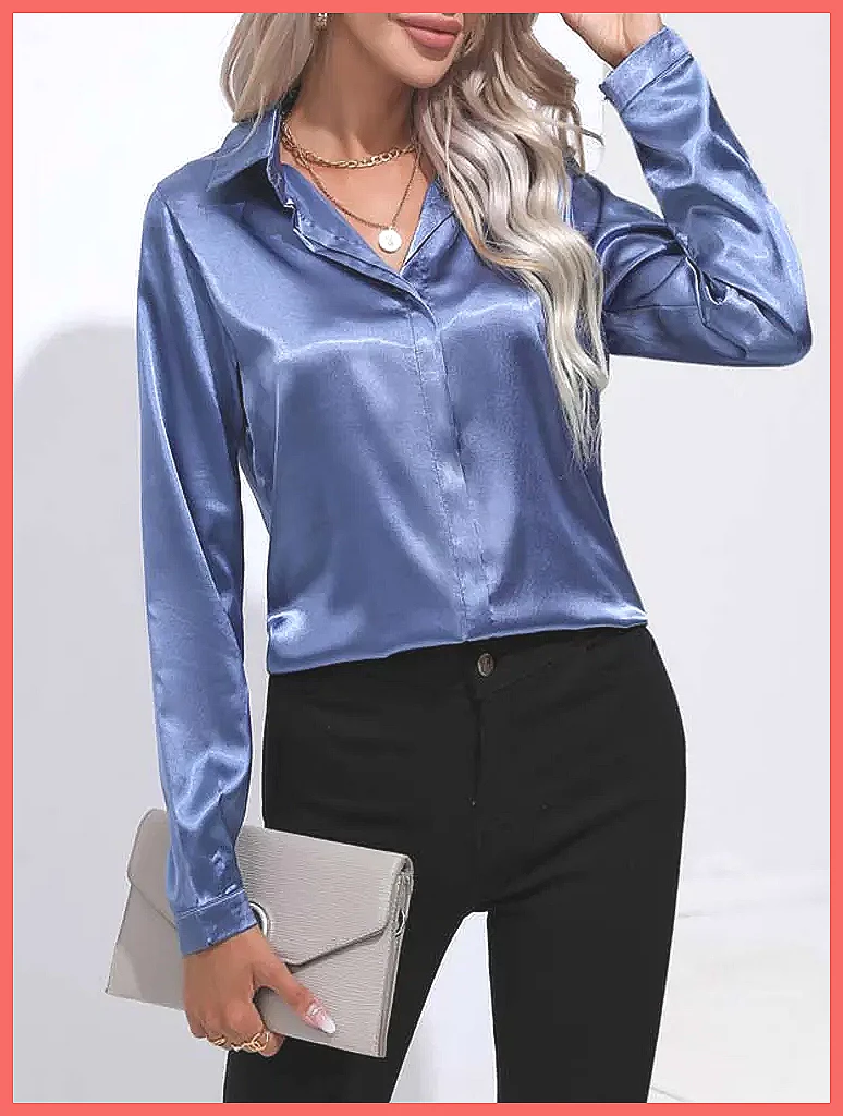 เสื้อเชิ้ตผ้าซาตินสำหรับผู้หญิ - Shirts บทวิจารณ์และราคา