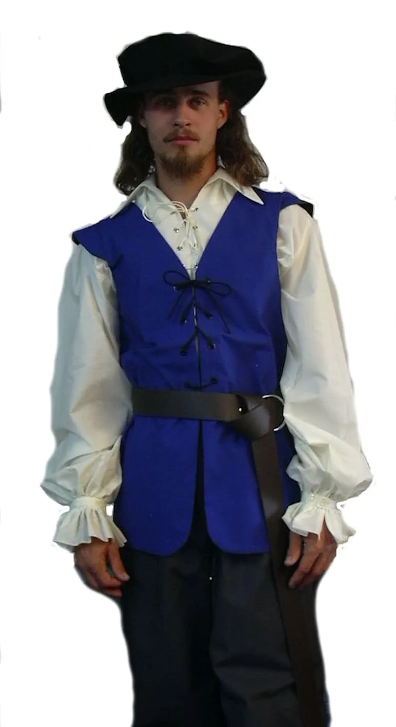 เสื้อสไตล์ยุคกลาง แต่งระบาย โก - Medieval Gothic Lace Up Pirate Shirt บทวิจารณ์และราคา