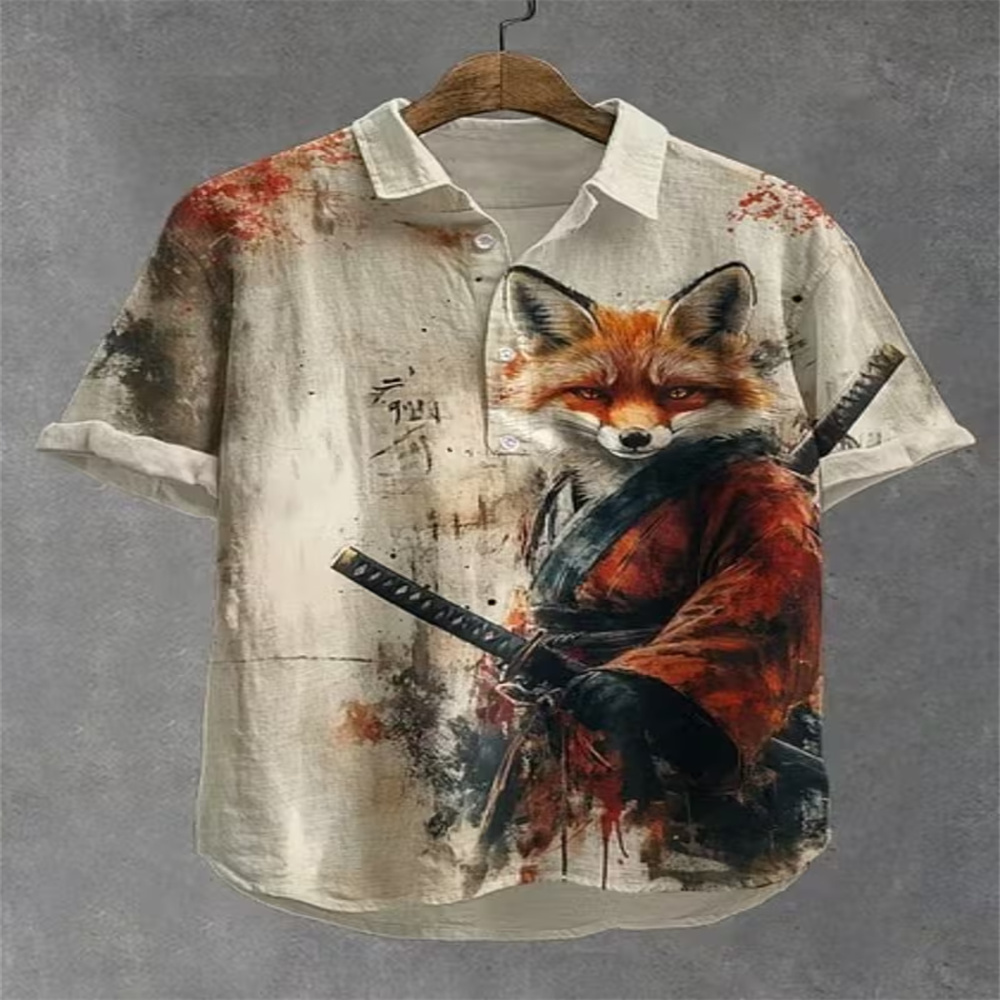 เสื้อโปโลแขนสั้นผู้ชายลายวินเท - Vintage Hawaiian Floral Shirt บทวิจารณ์และราคา