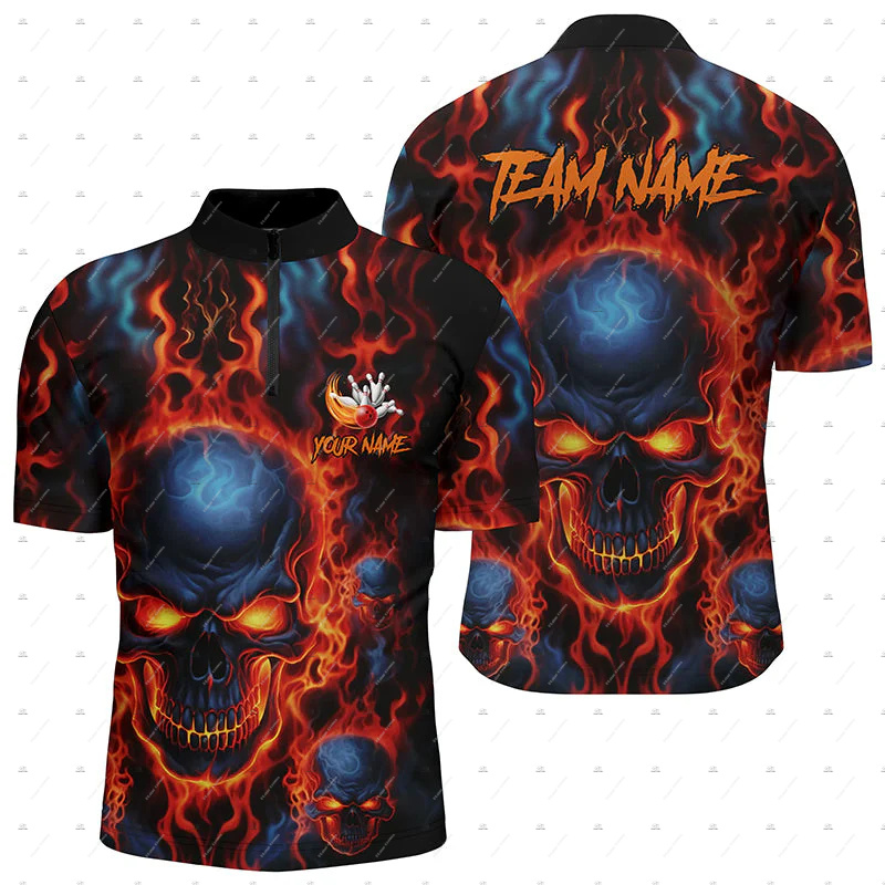เสื้อโปโลพิมพ์ลาย 3 มิติ ลายกร - Short Sleeve Bowling Shirt Retro บทวิจารณ์และราคา