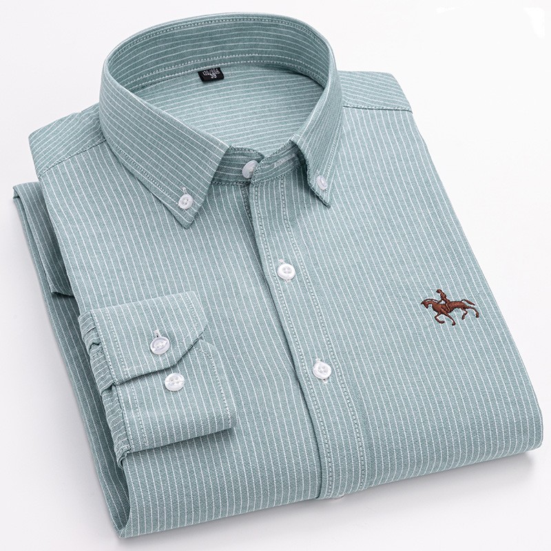 คุณภาพ 100% Cotton Oxford เสื้ - Oxford Cotton Casual Shirt Business บทวิจารณ์และราคา