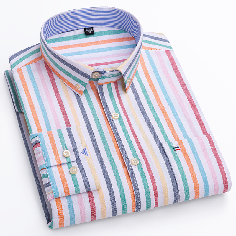 2024 แฟชั่นผู้ชายทํางานธุรกิจแ - Oxford Cotton Casual Shirt Business บทวิจารณ์และราคา
