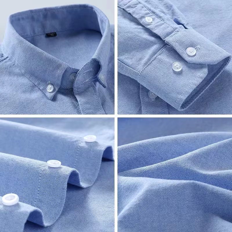 S-6XL Oxford เสื้อสําหรับชายแข - Oxford Cotton Casual Shirt Business บทวิจารณ์และราคา