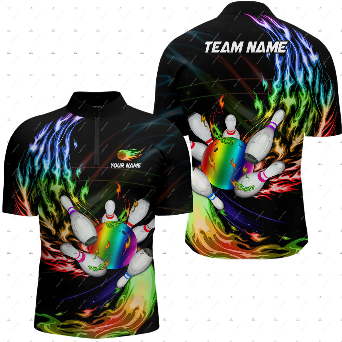 เสื้อโปโลพิมพ์ลาย 3 มิติ ลายกร - Short Sleeve Bowling Shirt Retro บทวิจารณ์และราคา