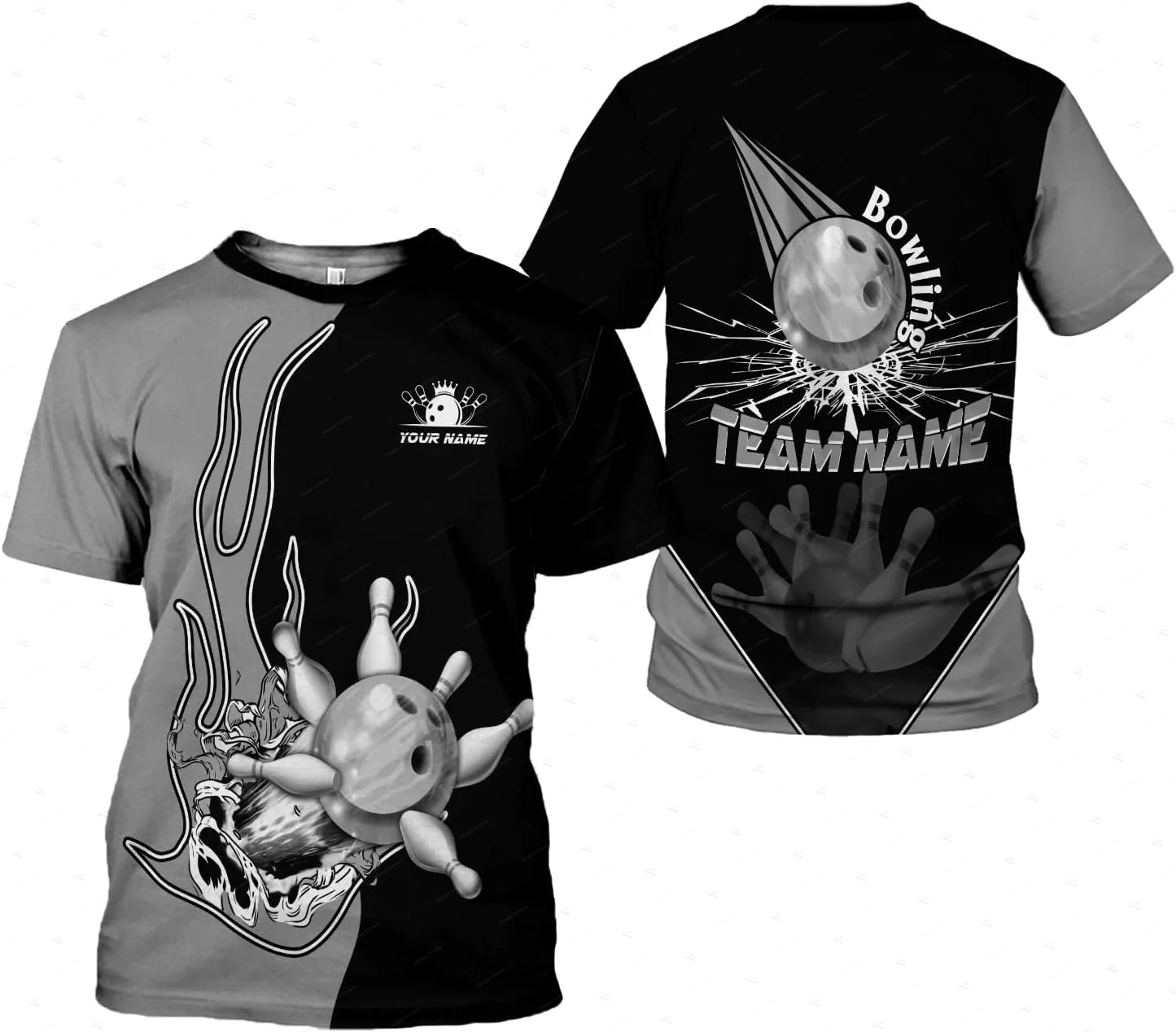 Custom ชื่อ Gradient โบว์ลิ่งเ - Short Sleeve Bowling Shirt Retro บทวิจารณ์และราคา