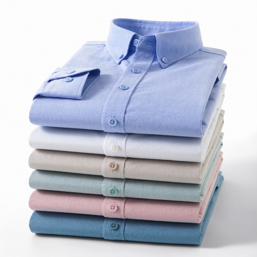 เสื้อเชิ้ตอ๊อกซ์ฟอร์ดผู้ชายปี  - Mandarin Collar Formal Shirt Slim Fit บทวิจารณ์และราคา