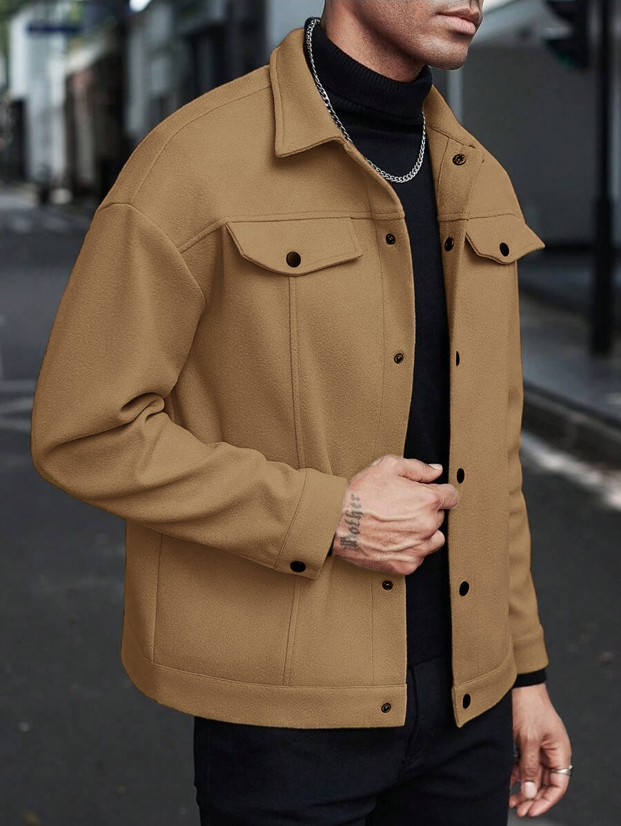 เสื้อแจ็คเก็ตทำงานผู้ชายผ้าผสม - Jackets บทวิจารณ์และราคา