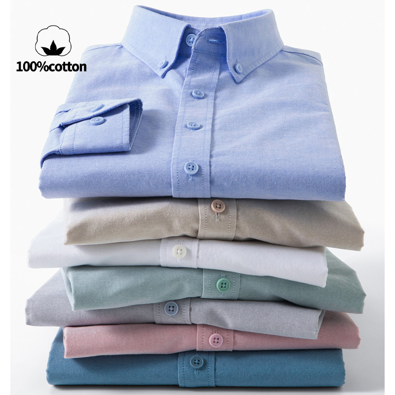 เสื้อเชิ้ตอ๊อกซ์ฟอร์ดผู้ชาย ผ้ - Mandarin Collar Formal Shirt Slim Fit บทวิจารณ์และราคา