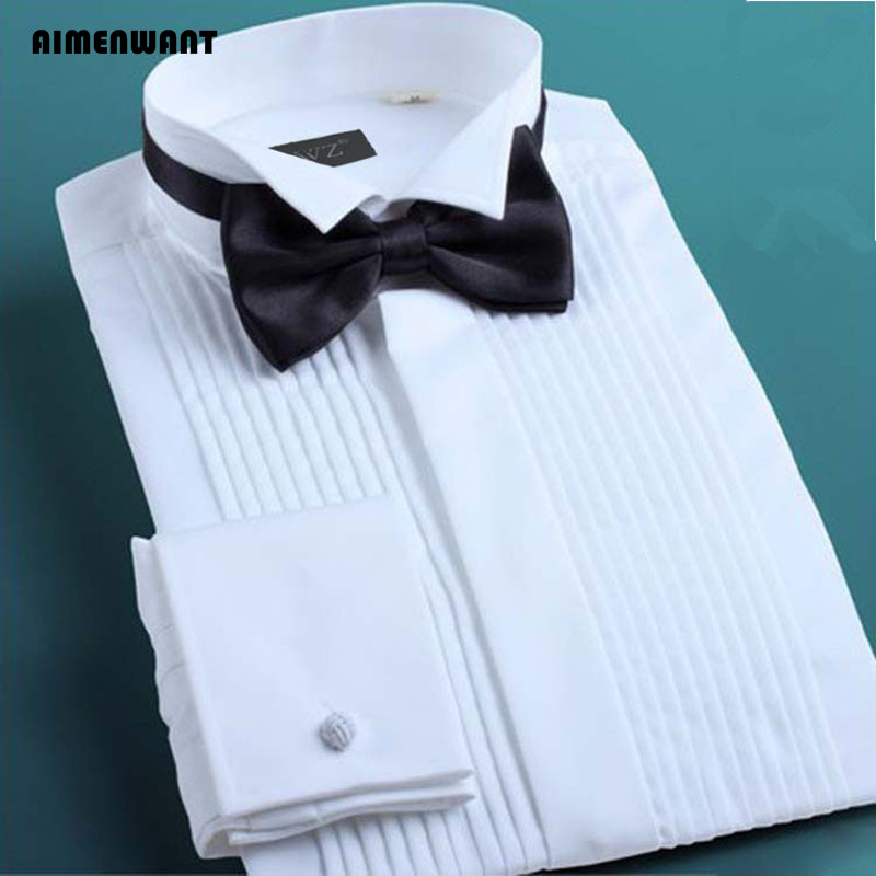 Aimenwant เสื้อทักซิโด้สำหรับผ - Mandarin Collar Formal Shirt Slim Fit บทวิจารณ์และราคา