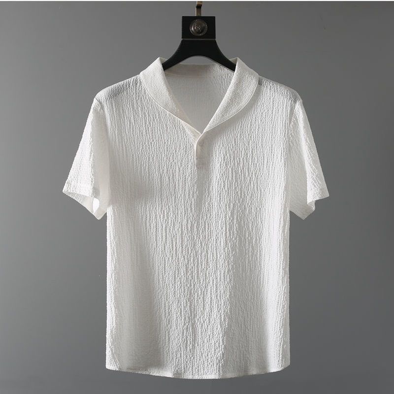 ฤดูร้อนบางเฉียบสองชิ้นผ้าไหมน้ - Mens Linen Shirt Long Sleeve บทวิจารณ์และราคา