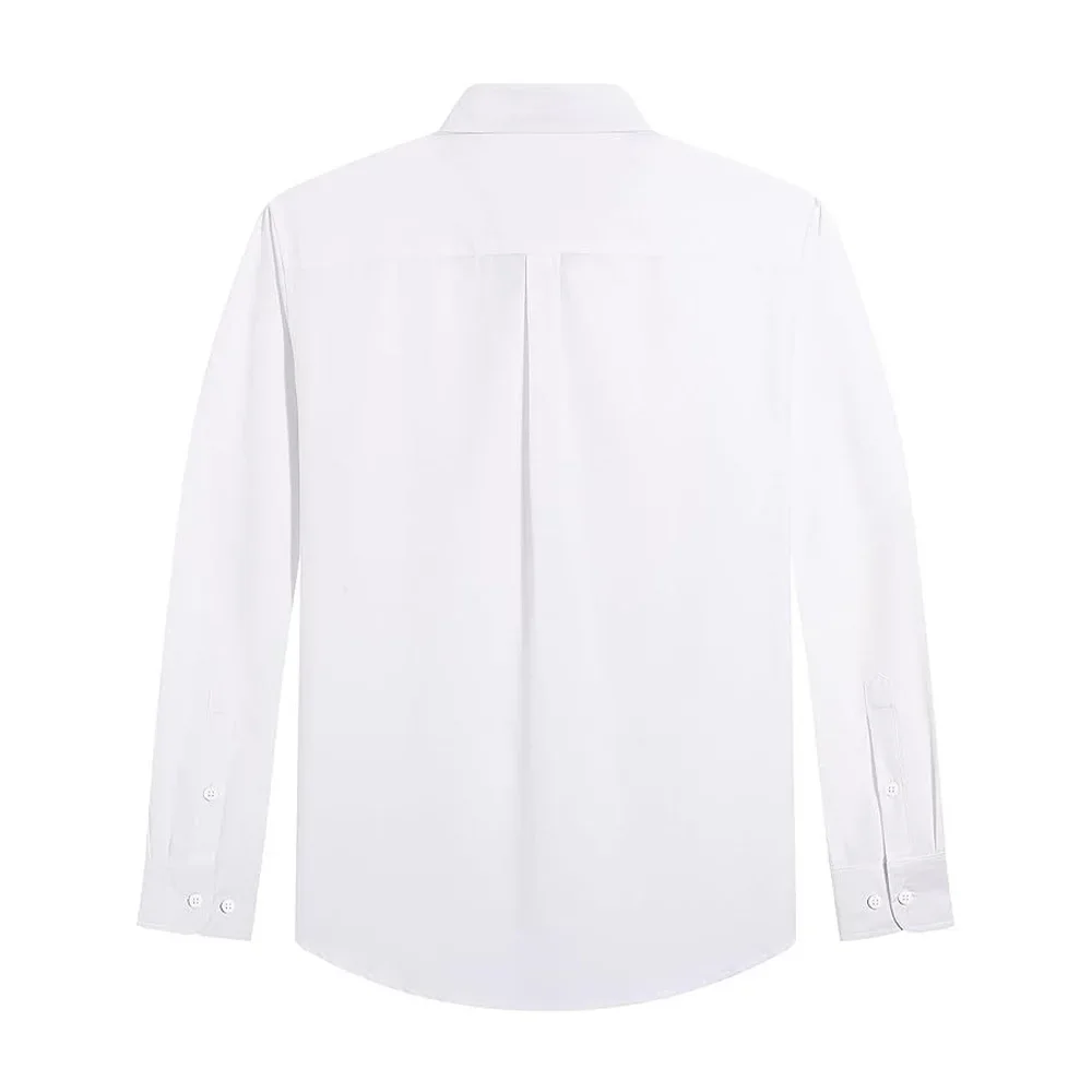 เสื้อแขนยาวผู้ชายสีทึบOxfordเส - Oxford Cotton Casual Shirt Business บทวิจารณ์และราคา